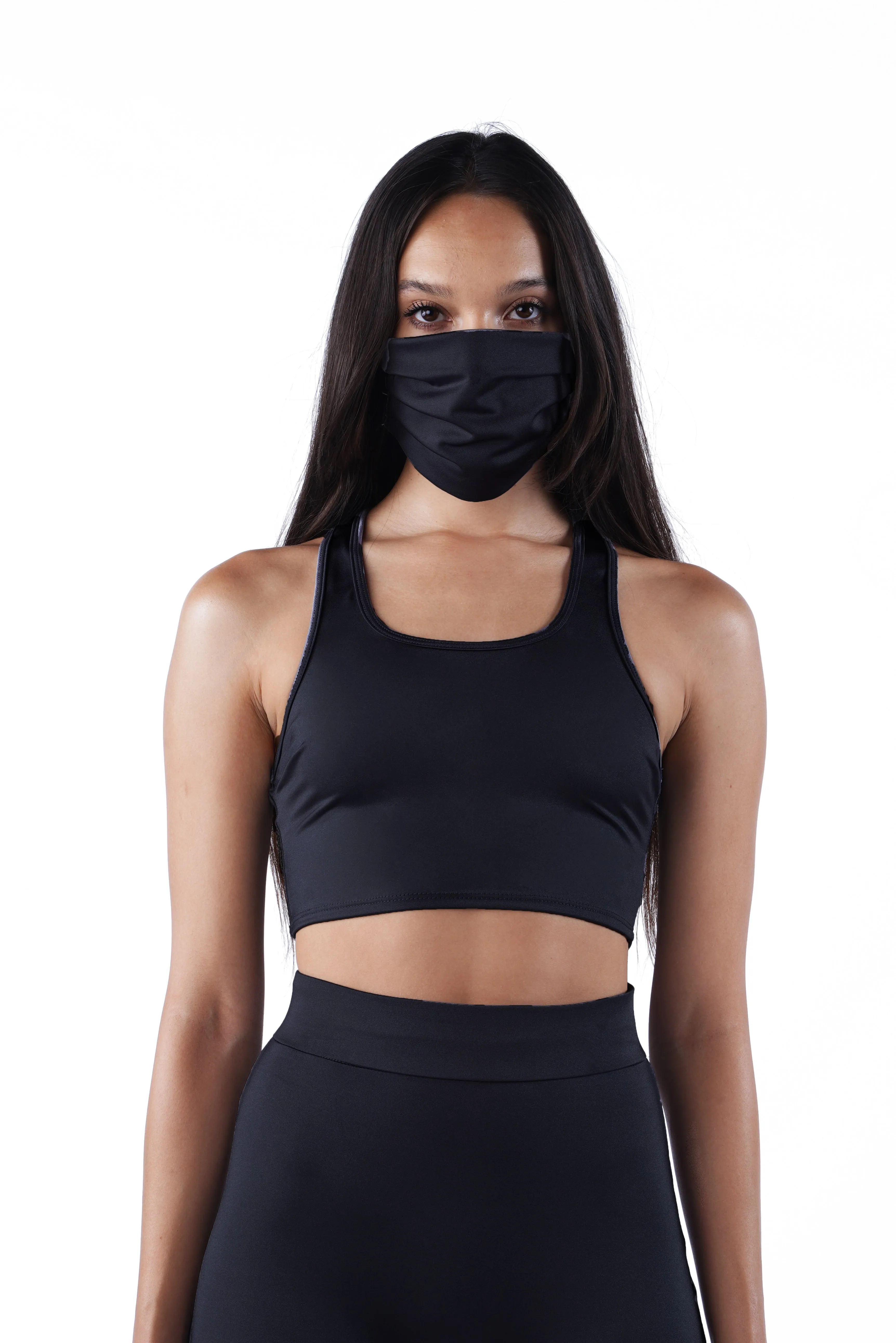 The Racerback Crop Top - Black