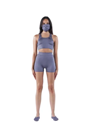 The Racerback Crop Top - Grey