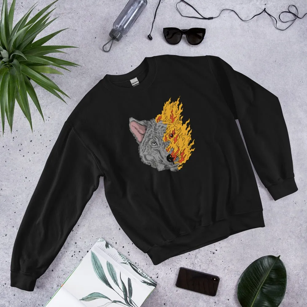 THE WOLF Unisex Fleece Sweatshirt