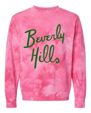 Tie Dye Pink Beverly Hills Sweatshirt