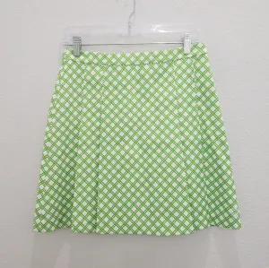 Tory Burch Sport Green White Mini Skirt Size Small