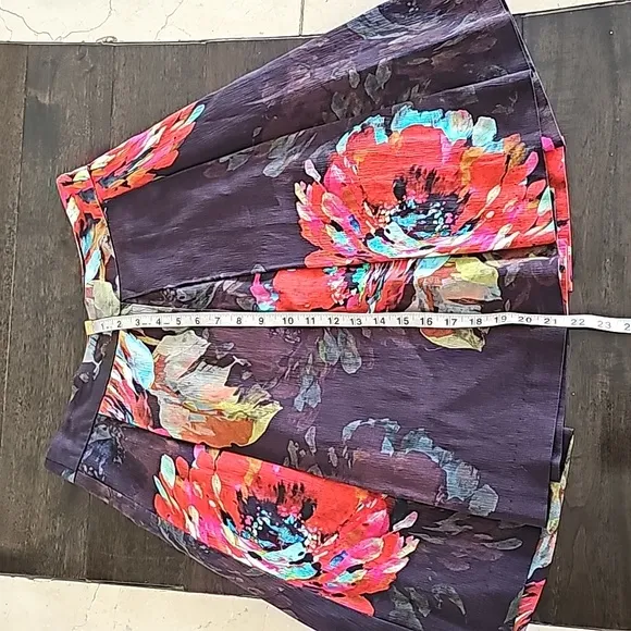 Trina Turk Julienne Trousdale Floral Faille Skirt Size 6