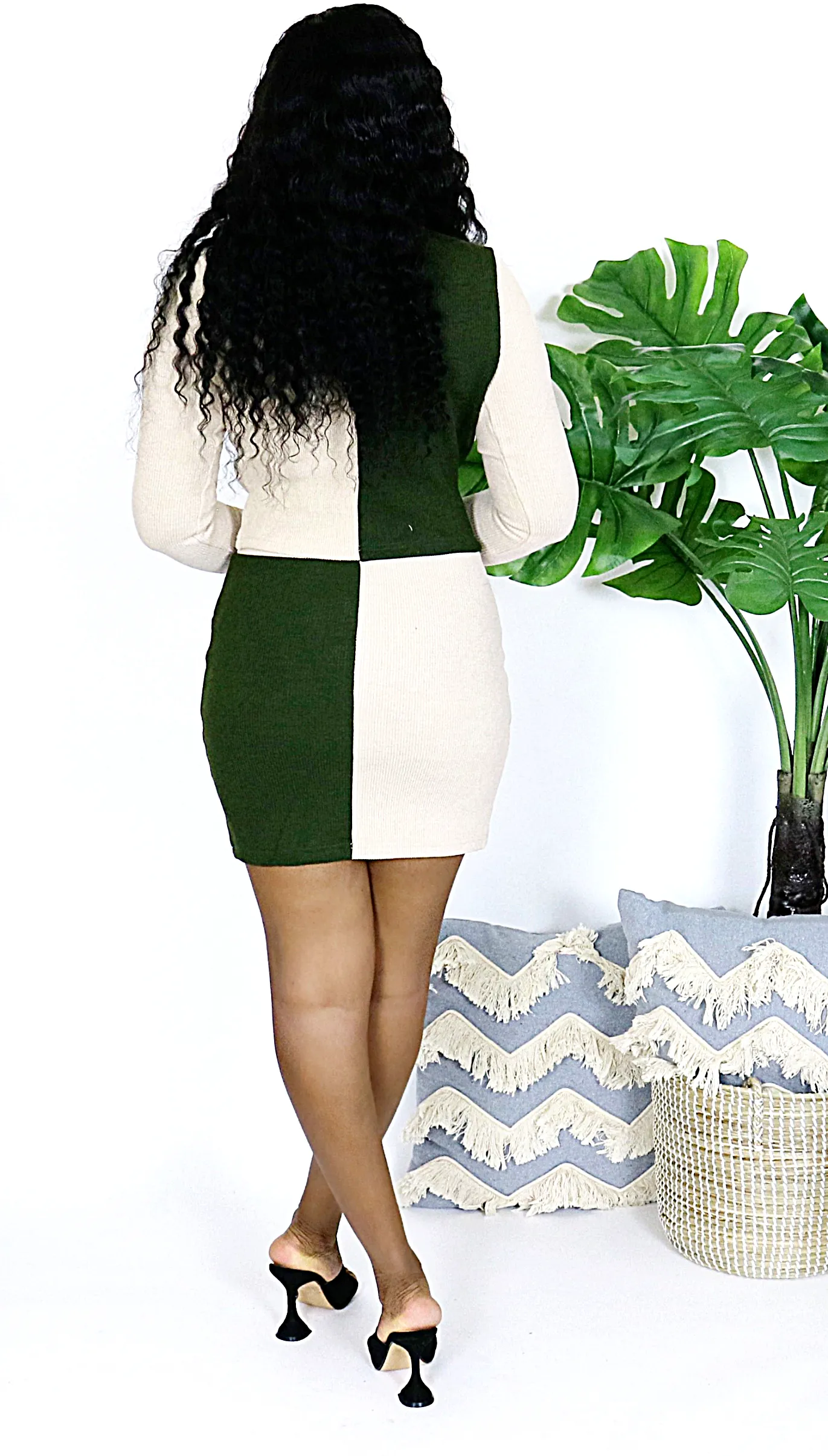 TRUTH OR DARE COLORBLOCK SKIRT SET