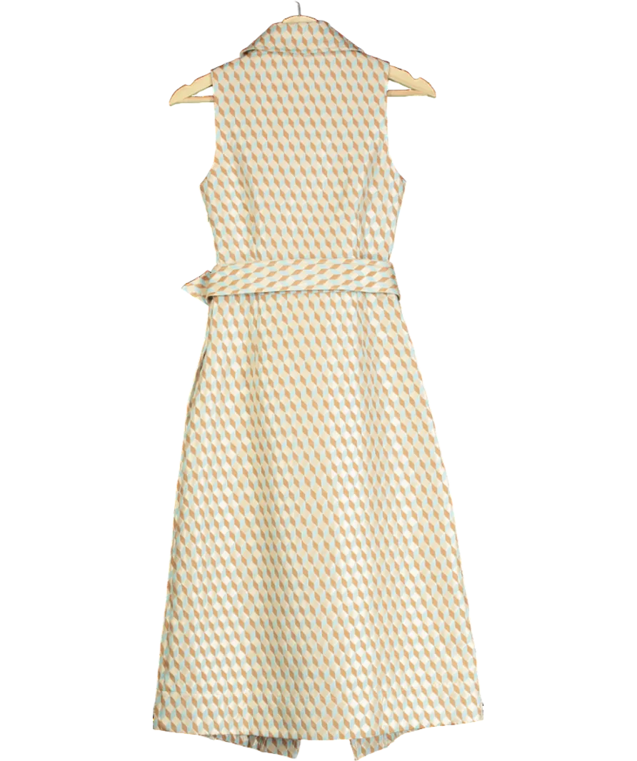 Tuckernuck Beige Ocean Spray Sleeveless Cheyenne Dress UK XXS