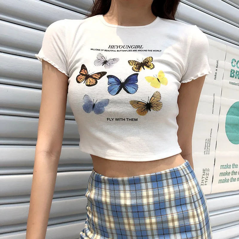 Ulzzang Butterfly T-shirt KF81336