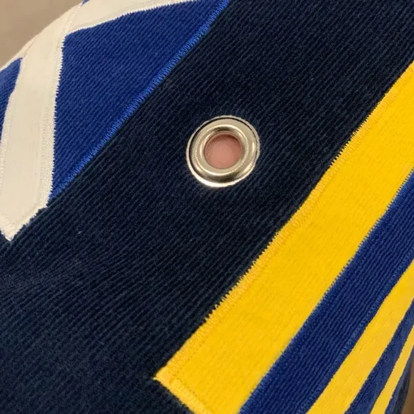 Uncommon Threads Blue Corduroy Mini Skirt Women’s Nautical Flag Letters OMG Sz 8