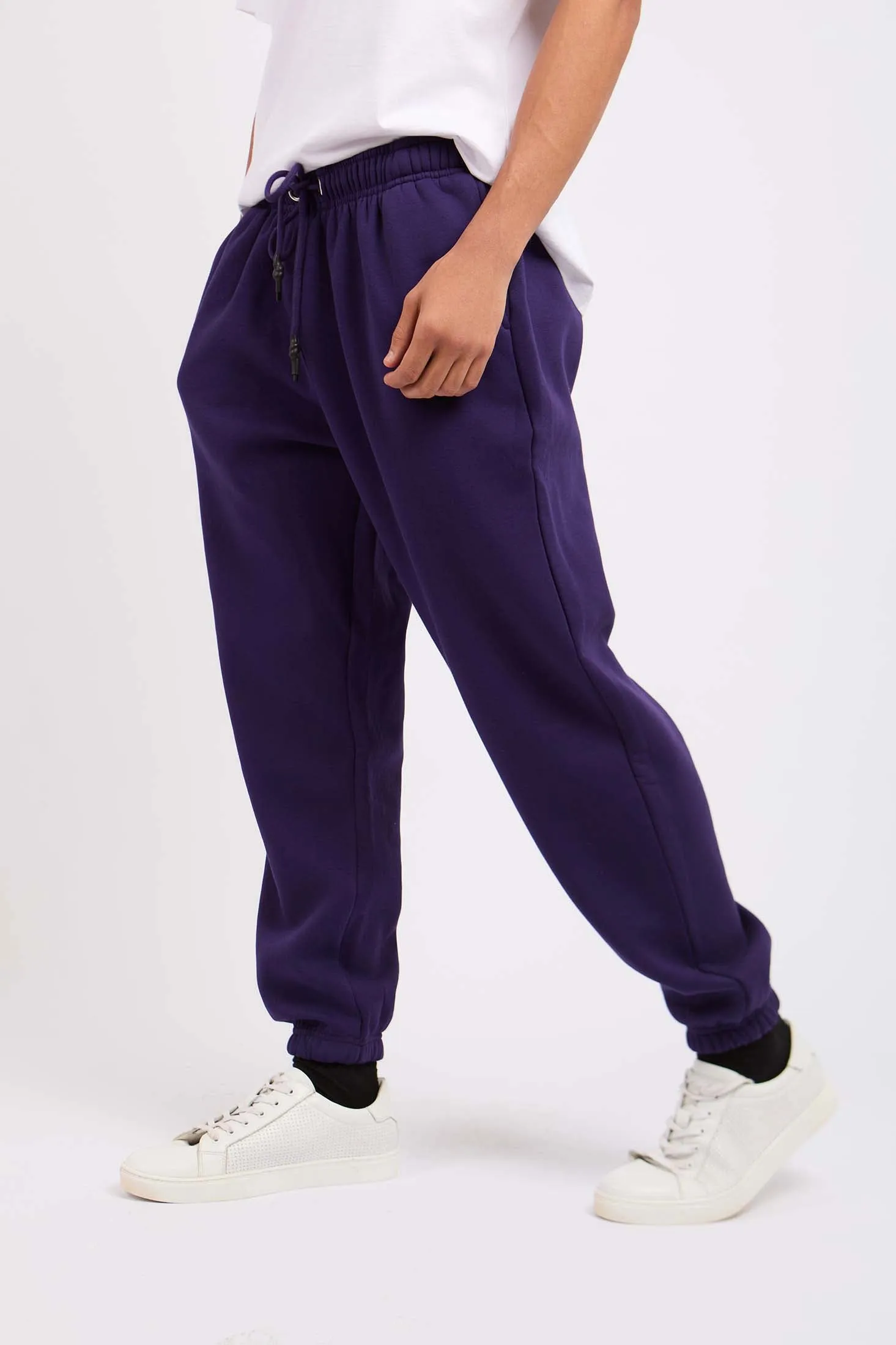 Unisex Loose Fit Sweat Pant Purple