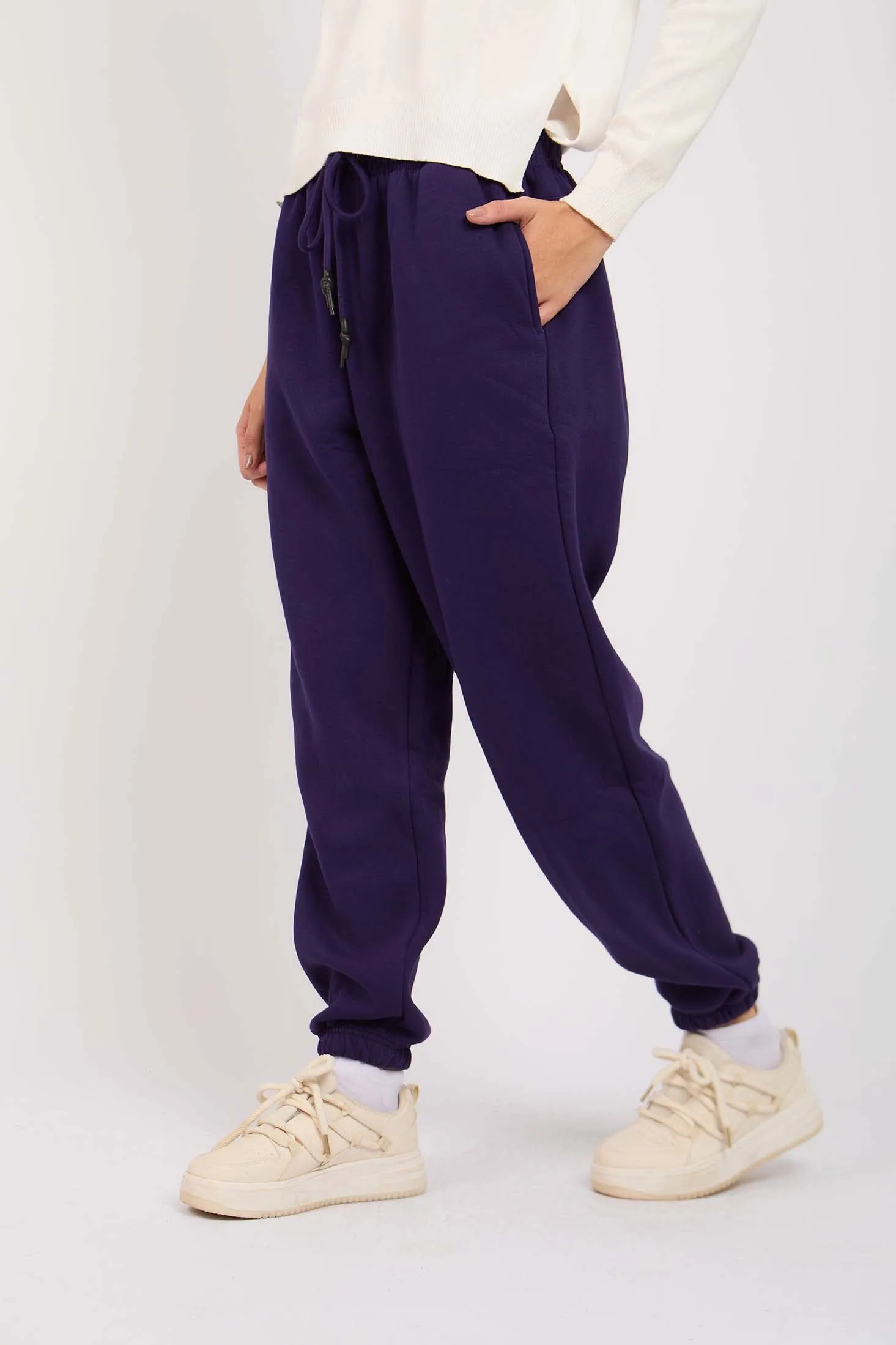 Unisex Loose Fit Sweat Pant Purple