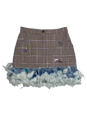 Upcycled Mini Ruffled Skirt