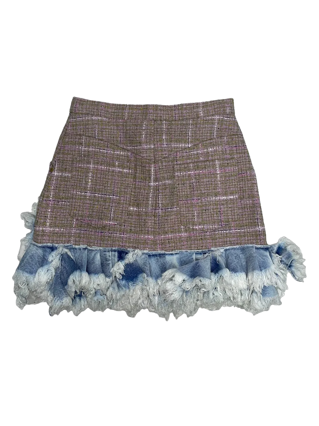 Upcycled Mini Ruffled Skirt