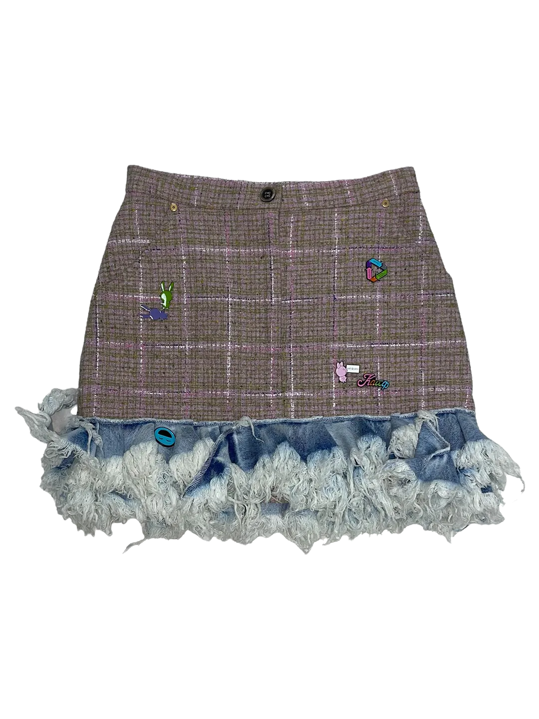 Upcycled Mini Ruffled Skirt