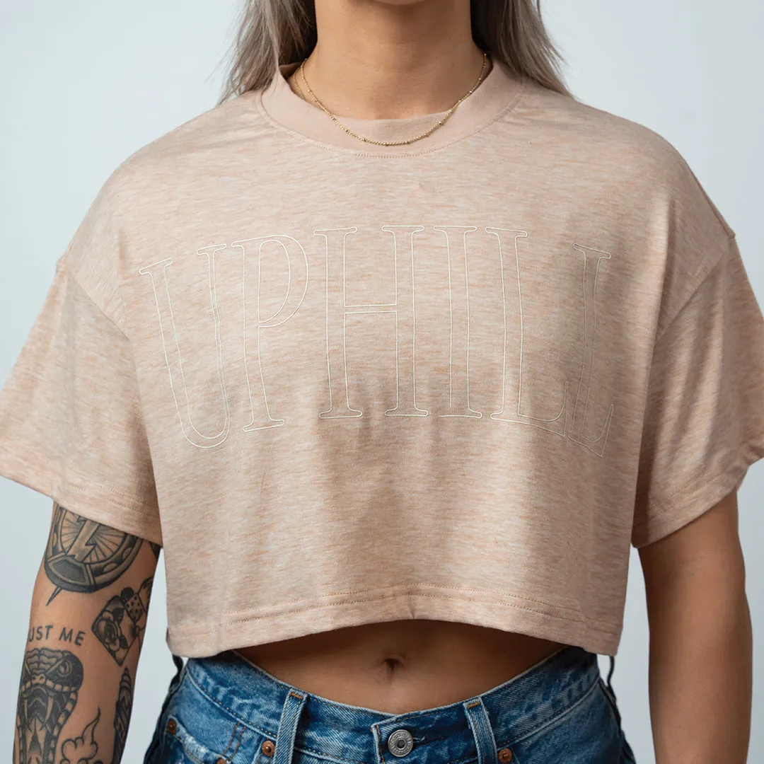 Uphill Women's Crop Tee - Peach
