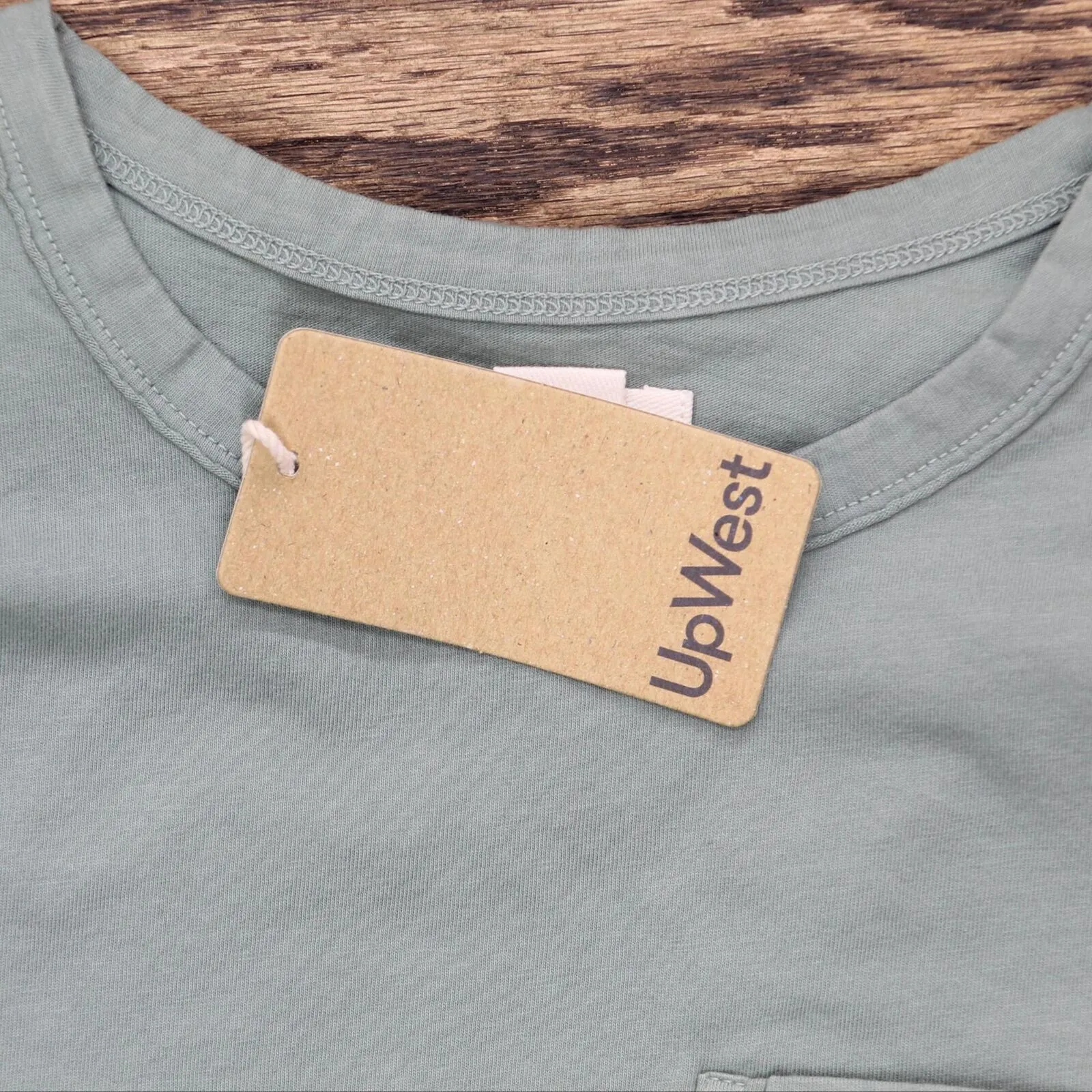 Upwest Girls Tee Shirt Dress with Pocket Calcite Green L