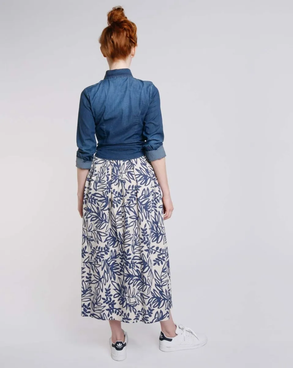 Vine Print Maxi Skirt