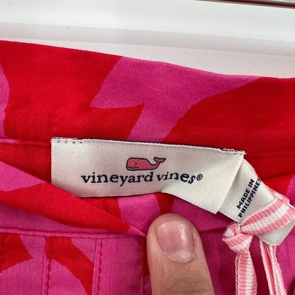 Vineyard Vines Women's Pink Cuckoo Tropical Floral Pintuck Mini Skirt sz 2 NWT