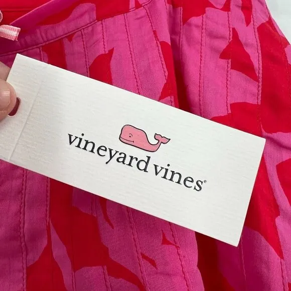 Vineyard Vines Women's Pink Cuckoo Tropical Floral Pintuck Mini Skirt sz 2 NWT
