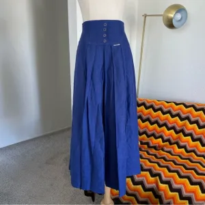 Vintage Geiger Cottagecore Peasant Prairie Linen Blend Pleated Skirt