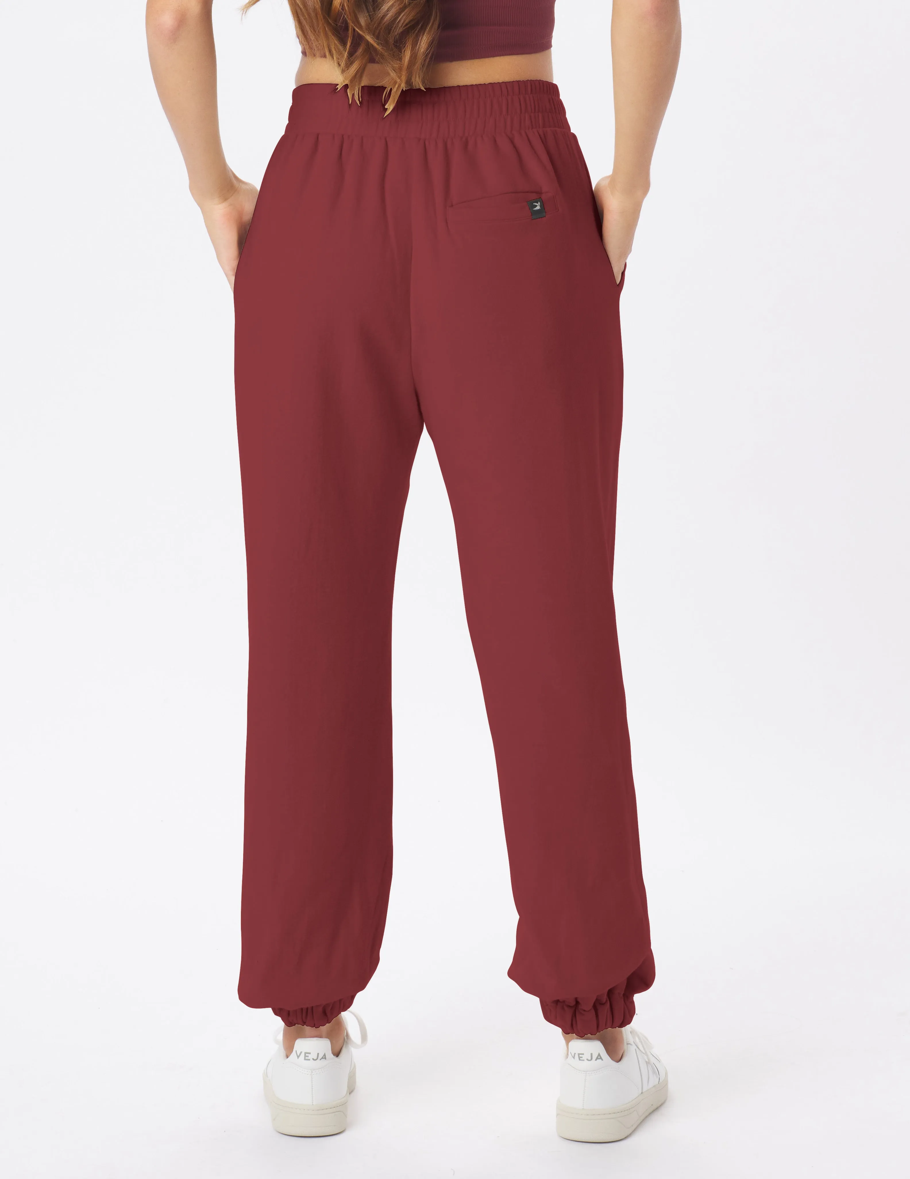 Vintage Oversized Jogger: Cabernet