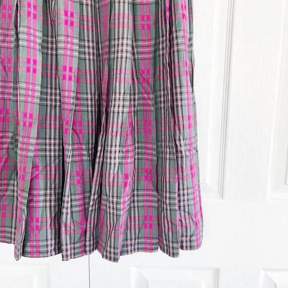 Vintage Pendleton High Waisted Box Pleated Plaid Skirt