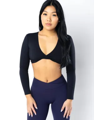Vital Long Sleeve Deep V Twist Top