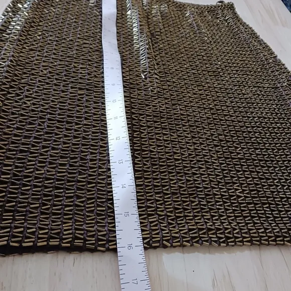 VNTG 90s Cache Glass Bead Embellished Brown Skirt Set Size Small