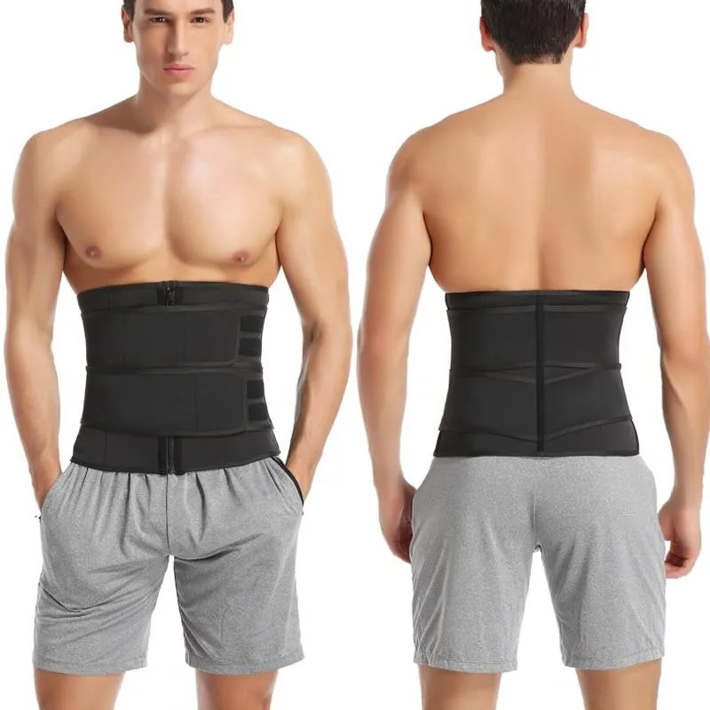 Waist Trainer for Men - Double Compression Strap Sweat Belt - Burn Stomach Fat!!
