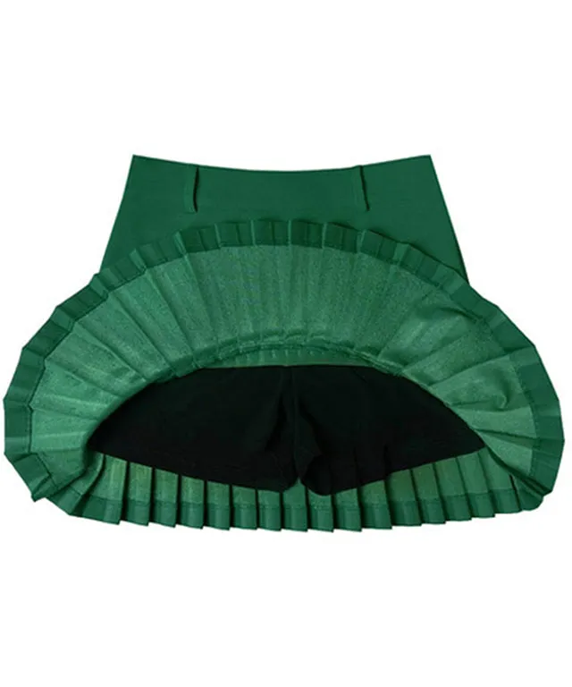 [Warehouse Sale] BENECIA 12 Wave Pleated Skirt - Green