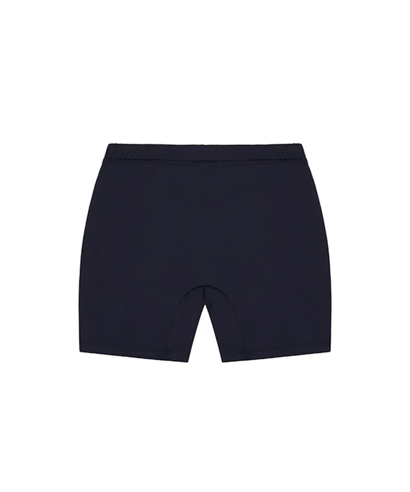 [Warehouse Sale] CHUCUCHU Marble Double Pleated Skirt - Navy