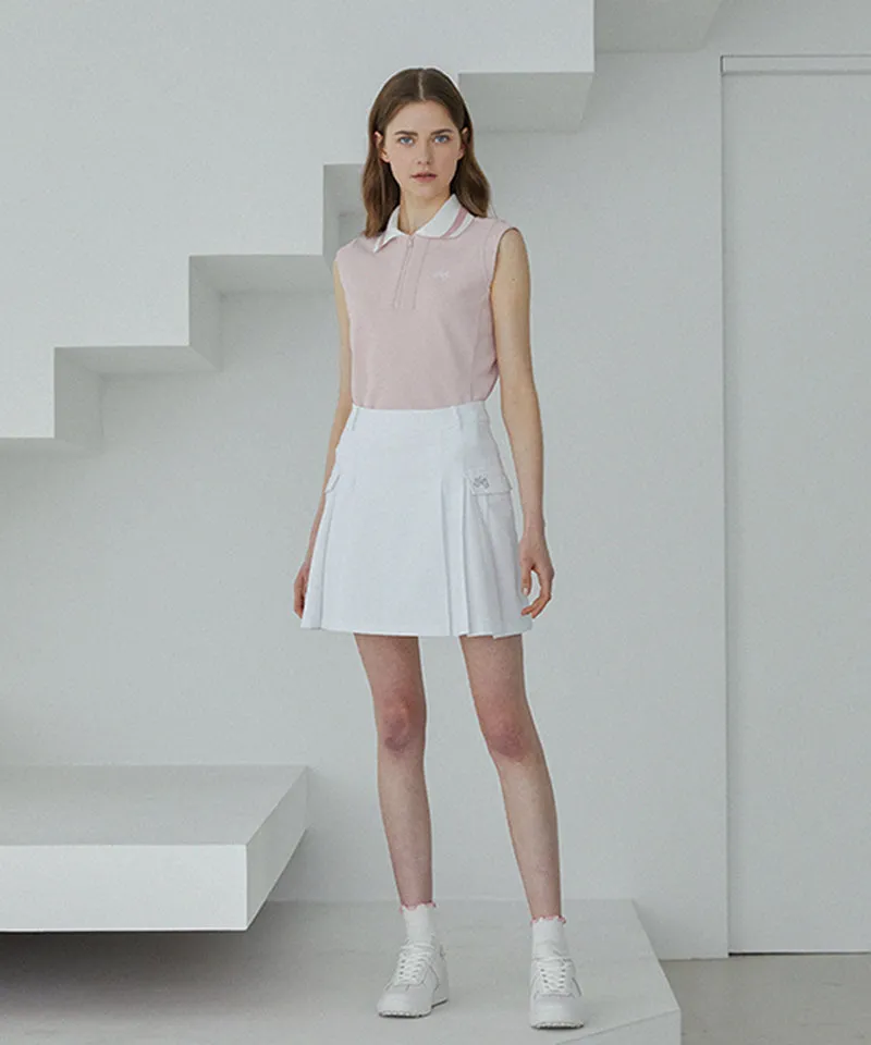 [Warehouse Sale] Haley Side Pleated Skirt - Off-White