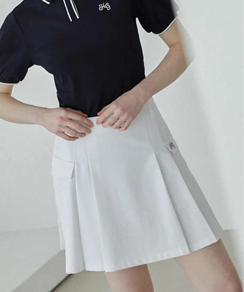 [Warehouse Sale] Haley Side Pleated Skirt - Off-White