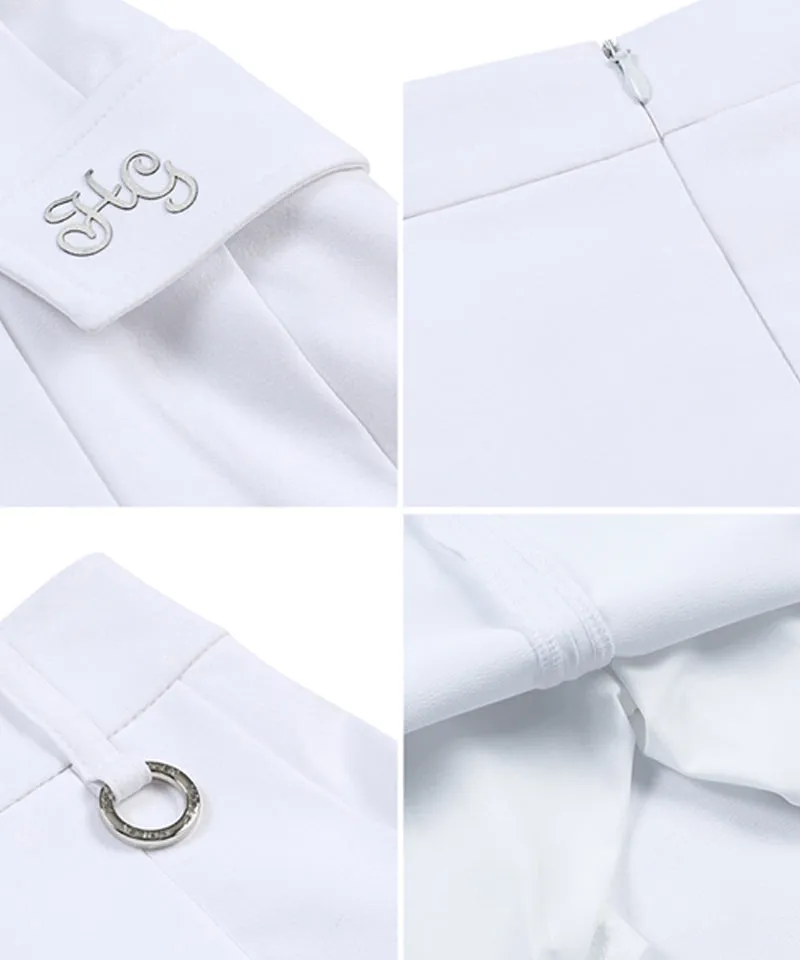 [Warehouse Sale] Haley Side Pleated Skirt - Off-White