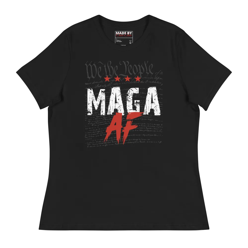 We The People MAGA AF Ladies Relaxed T-Shirt