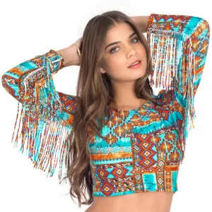 WILD & FREE - Long Sleeve Crop Top