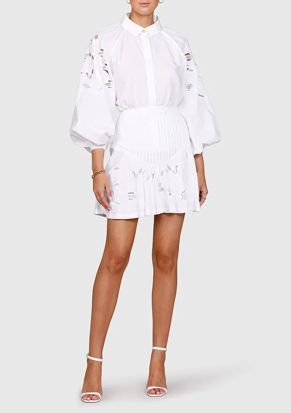 Wild Bloom Embroidery Mini Skirt ~ MOS the label