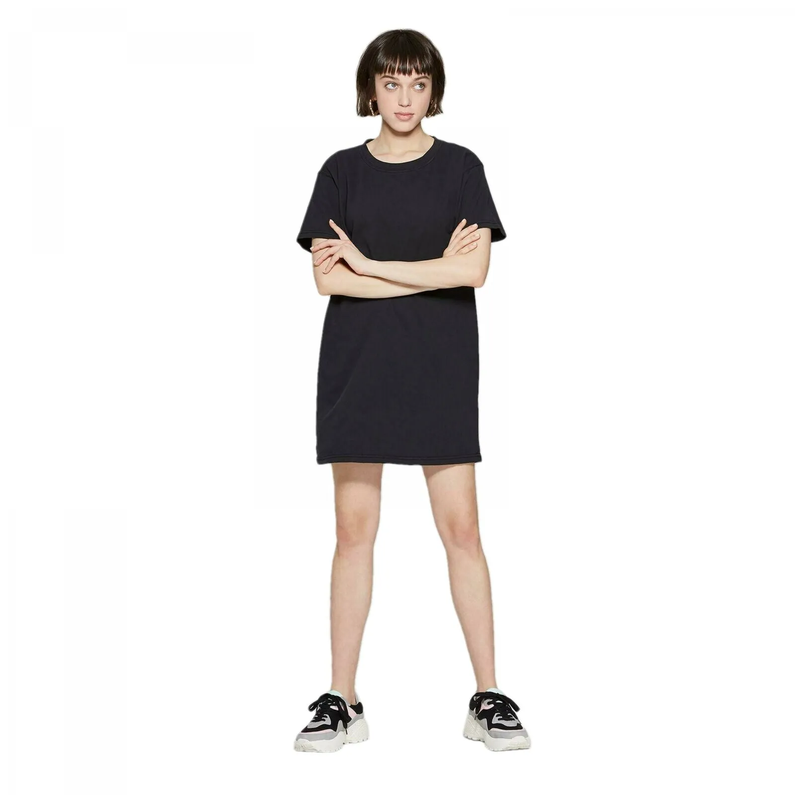 Wild Fable Women's Short Sleeve Round Neck T-Shirt Dress