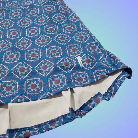 WILLIAM MURRAY Golf Skort Skirt Pleated Sandy Tiles Louise Women Small Blue NWT