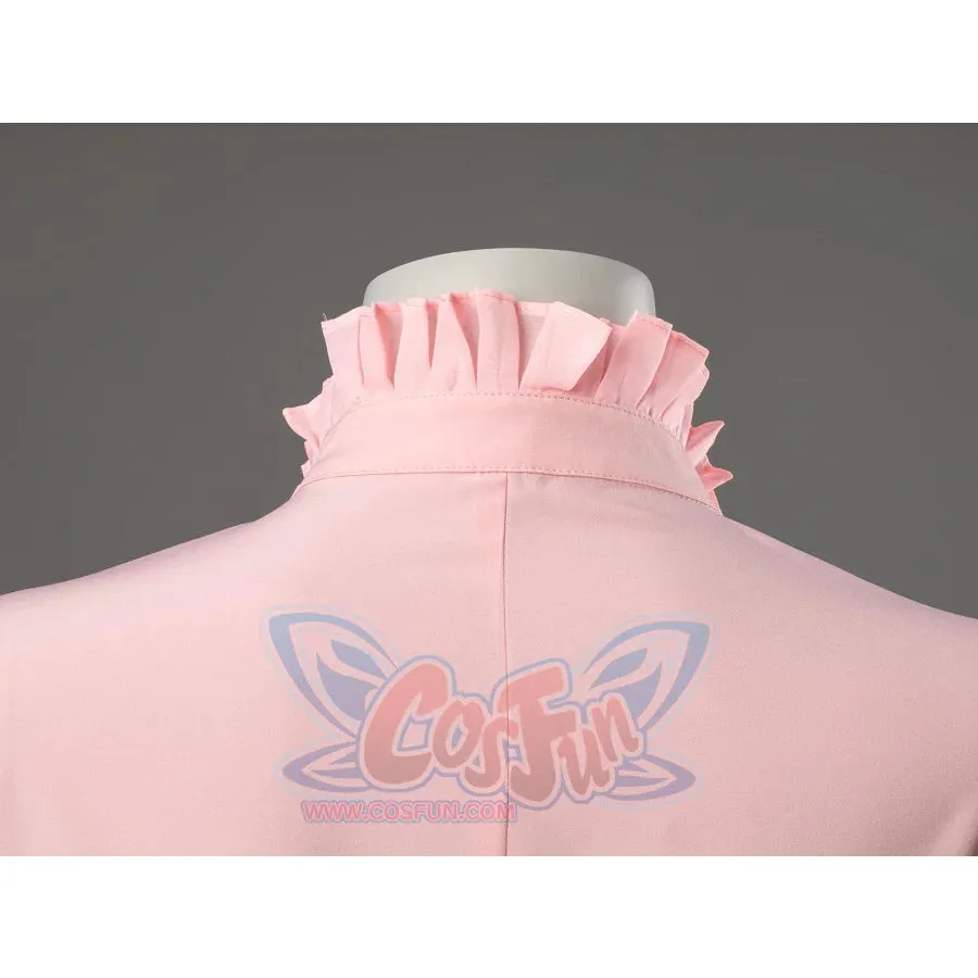 Witch Cosplay Costume Pink and White Striped Fashion Suit Pleated Skirt FY0091