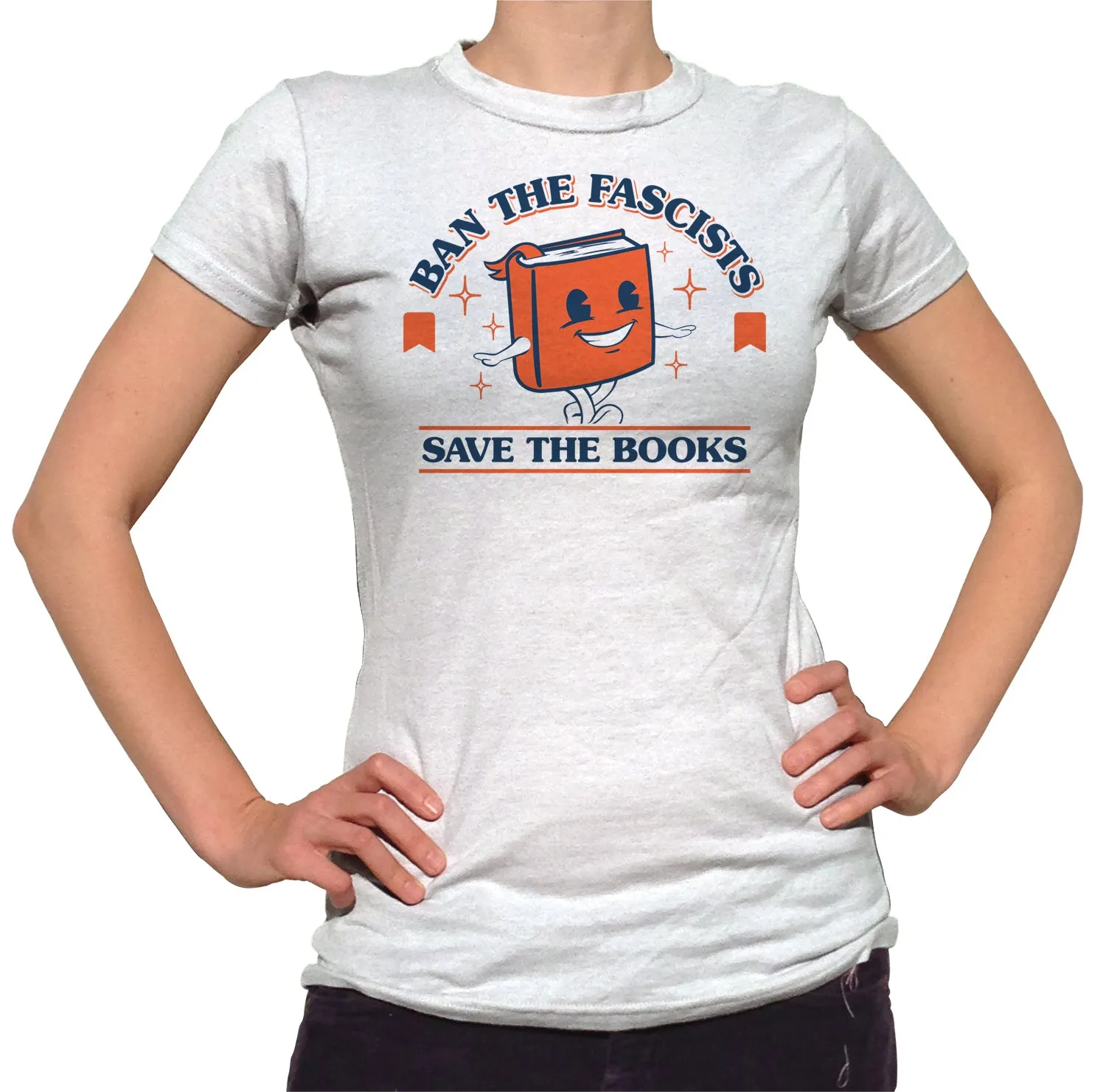 Women's Ban The Fascists Save The Books T-Shirt