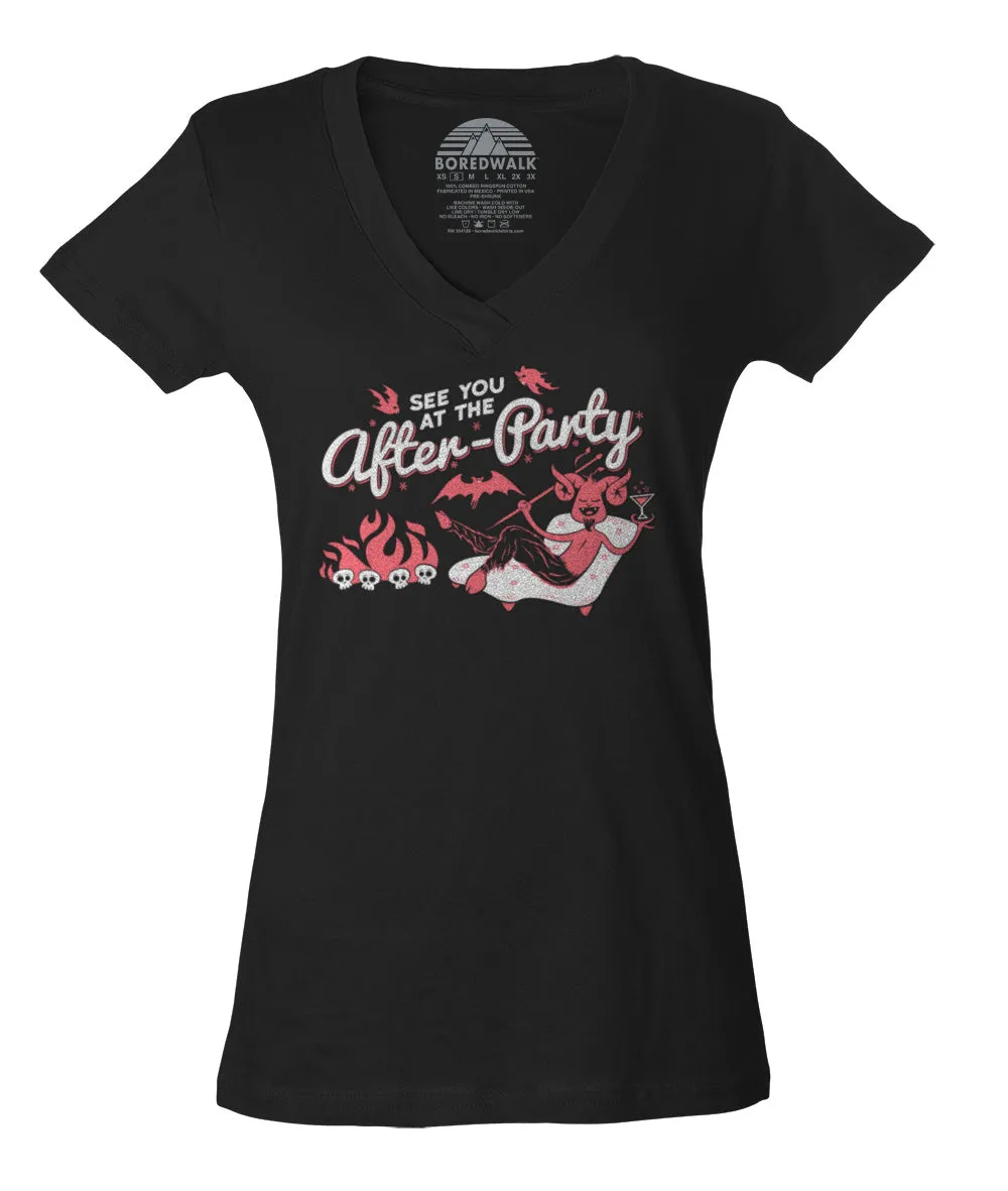Women's See You At the After Party Vneck T-Shirt