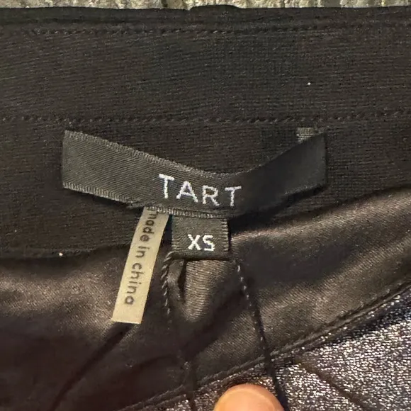 XS NWT Tart Irrigon Silver Metallic Mini Skirt
