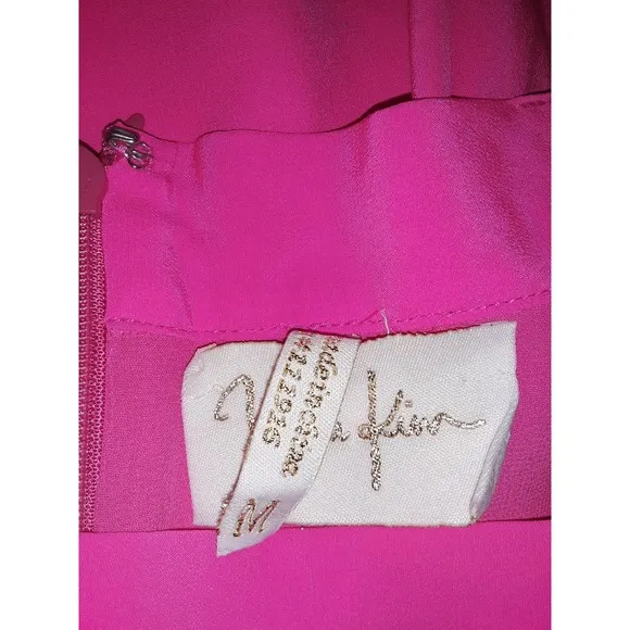 Yumi Kim Sz M Magenta Hot Pink Silk Skater Mini Skirt