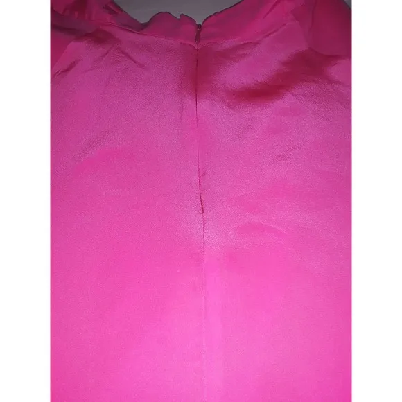 Yumi Kim Sz M Magenta Hot Pink Silk Skater Mini Skirt
