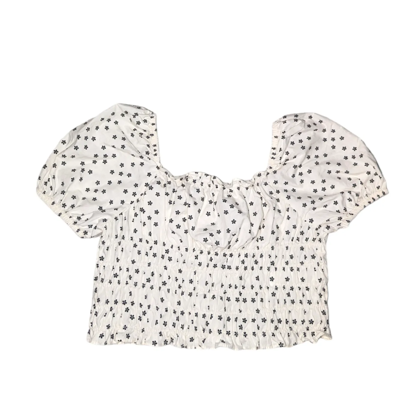 ZARA Smock Floral Crop Top